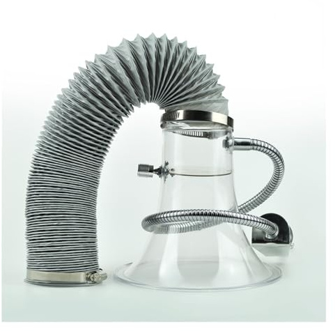 Campana extractora de humos for soldadura: ventilación de succión ajustable con manguera flexible y abrazaderas for uso en fábricas electrónicas.(Typeg)