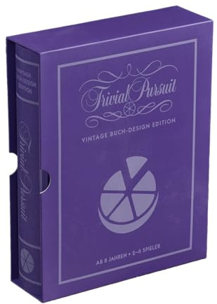Trivial Pursuit Vintage Buch Design Edition Quizspiel Gesellschaftsspiel mit 200 Fragen Familien Spiel für 2 bis 6 Spieler ab 8 Jahren Klassiker Wissen Spiel Brettspiel Geschenkidee