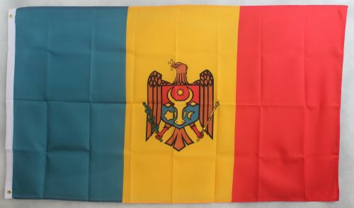 Buddel-Bini Flagge Fahne ca. 90x150 cm : Moldawien Moldawienflagge Nationalflagge Nationalfahne