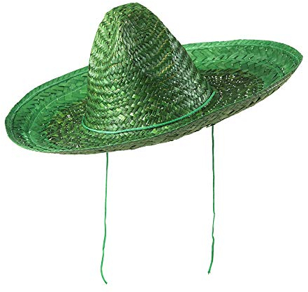W WIDMANN MILANO Party Fashion, Sombrero de Paja Verde Vibrante, Diseño Unisex, Comodidad Liviana, Talla Única, Versátil para Fiestas, Fácil de Cuidar, Edad Recomendada 14 y Más