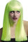 Fever Damen Lange und Glatte Perücke mit Pony, 48 cm, Alexia Perücke, Neon Gelb, One Size, 42364
