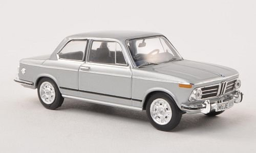 BMW 2002 tii, silber-grau , 1972, Modellauto, Fertigmodell, IXO 1:43