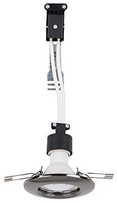 MiniSun | Black Chrome Recessed Ceiling Downlight Fitting | Ceiling Spots, Home Décor & Improvement Essential | Includes Bulb [Cool White] | Mains Wired
