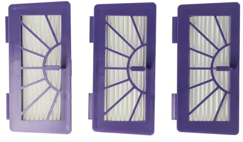 vhbw 3X Staubsaugerfilter kompatibel mit Neato XV-11, XV-25, XV-21, XV-12, XV-15 Staubsauger - HEPA-Filter Lila
