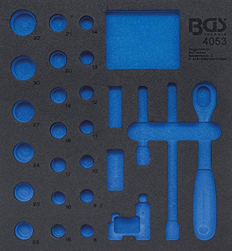 BGS 4053-1 | Werkstattwageneinlage 2/3 | leer | für Art. 4053 | Hartschaum | Länge 408 mm | Breite 378 mm | Höhe 32 mm | geeignet für alle BGS Werkstattwagen