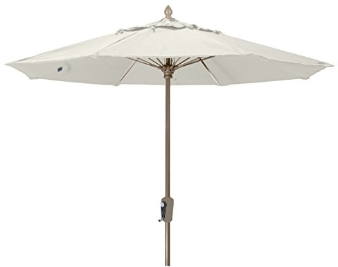 Fiberbuilt Home 9MCRCB-8605 7.5 ft. Oct Market 8 Rib Push Up Champagne Bronze with Natural White Marine Grade Canopy