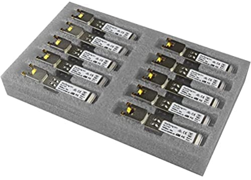 StarTech.com Cisco GLC-T Compatible SFP Module (10 Pack) - 1000BASE-T - SFP to RJ45 Cat6/Cat5e - 1GE Gigabit Ethernet SFP - RJ-45 100m - Cisco Firepower, ASR920, IE2000 (GLCT10PKST),Silver