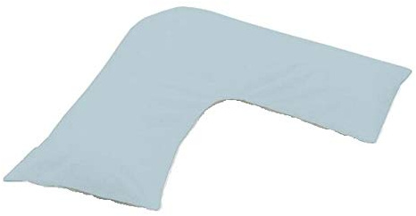 Belledorm Duck egg V shaped pillow case cover with poppers | 200 thread count percale - pregnancy maternity orthopaedic support nursing