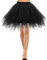 Bbonlinedress Jupe Tulle Femme Courte Carnaval Ballet Tutu Danse Classique Fille Années 50s pour Déguisement Fête Soirée Cosplay Couleurs Variées Noir XL