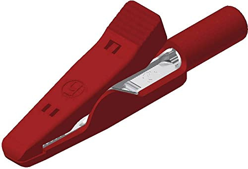 SKS Hirschmann MA 1 S Krokodilklemme Steckbar 2mm CAT I rot