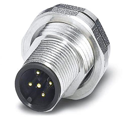PHOENIX CONTACT SACC-DSI-M12MS-5CON-L180 VA Einbausteckverbinder, 5-Polig, A-Kodiert, mit Geradem Lötanschluss, 20 Stück
