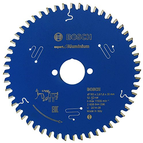 Bosch Accessories Lame de scie circulaire expert for aluminium, Bleu, 165 x 30 x 2,6 mm, 52