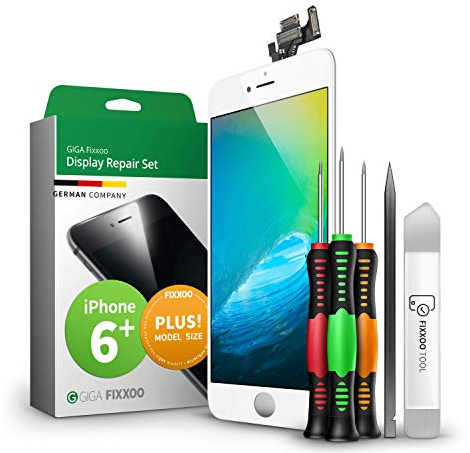 GIGA Fixxoo® iPhone 6 Plus Display Original [inkl. Werkzeug-Kit] - Retina LCD Glas mit Touchscreen - Original iPhone Display Reparatur Set - Ersatzdisplay für iPhone mit Werkzeugkit