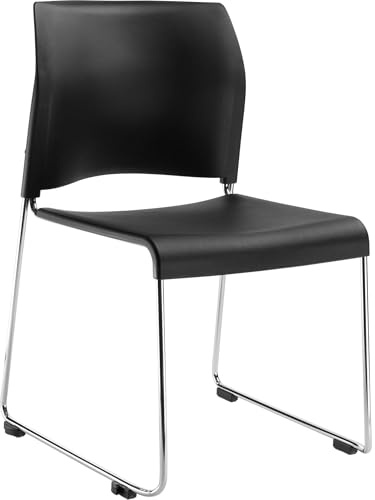 National Public Seating 8800 Series Plastic Cafetorium Chair 21.75 x 20 x 30.5- Black