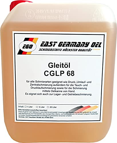 East Germany Oel Gleitoel CGLP 68 Gleit und Bettbahnöl - 1 x 5 Liter