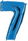 Grabo XXL Riesen Zahlen Folienballon 102 cm (40) Farbauswahl – Perfekte Deko für Geburtstage, Jubiläen & Feiern – Happy Birthday Party-Highlight - für Helium und Luft! Wiederverwendbar! (Blau, 7)