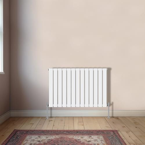 NRG Horizontal 600x884mm Single Flat Panel Designer Radiator Perfect for Kitchen, Bathroom, Living Room