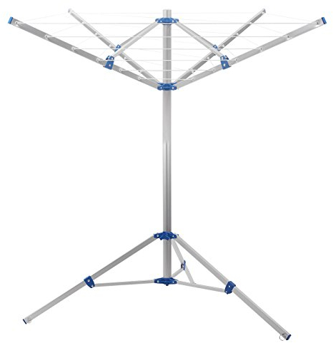 Camping Wäschespinne 15 Meter Leine, Spannweite 152 cm, Höhe 150 cm,Tragetasche inkl. Heringe