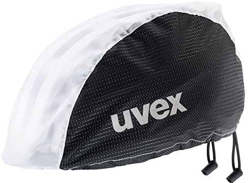 uvex rain cap bike Fahrradmütze - wind- & wasserabweisend - flexible Passform - black white - S/M