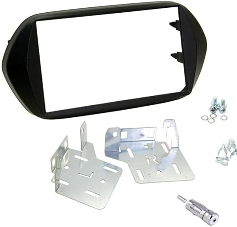 Sound way Kit Montaggio Autoradio, Mascherina 2 DIN con Staffe di Montaggio, Adattatore Antenna, Compatibile con Fiat Tipo