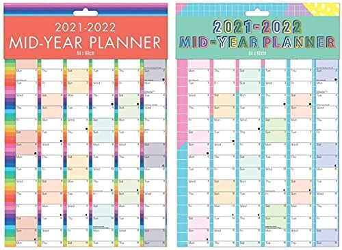 2019 2020 großer A1 akademischer Wandplaner 2019 2020 akademischer Kalender a1 Zufällige Farbe 3921