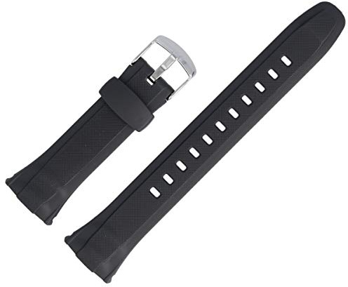 Casio Uhrenarmband 24mm Kunststoff Schwarz - WVA-470