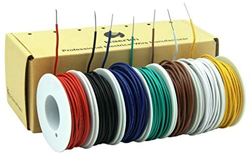 0.2mm² 24awg Elektrischer Draht Kabel aus solide verzinntem Kupferdraht 7 Farben je 9 Meter Spule flexible DIY
