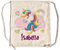LolaPix Mochila Saco Infantil Personalizada con Nombre. Mochila de Cuerdas Personalizada niño para la Vuelta al Cole. Mochila Saco Kids. Unicornio Sonriente