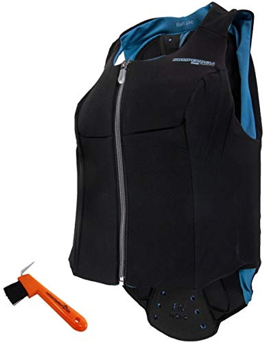 Komperdell Damen Rückenprotektor Ballistic Flex FIT Woman schwarz/blau M + Hufkratzer Reiterladen24