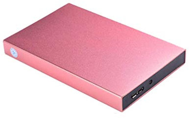 ZUEN Hard disk esterno HDD, 2 TB, 750 GB, 250 GB, in metallo, portatile, USB 3.0, adatto per PC, desktop, laptop, PS4, Xbox One, MacBook, Smart TV, 250 GB, colore rosa