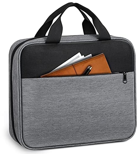 FINPAC Grande Cover per Bibbia, Portatile Custodia per Bible, Leggera Custodia per Bibbia con Maniglia, Regalo Perfetto per Uomo Donna Bambini, (Grigio)