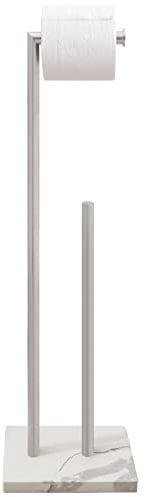 Gzila SUS304 Support de Papier Toilette sur Pied avec réserve en Nickel brossé