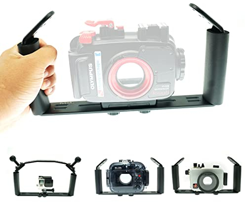 nitescuba Unterwasserkamera Griff Halterung Griff für GoPro Hero Unterwasser kameragehäuse Aluminiumlegierung Dual-Hand-Videolicht-Stabilisatorablage