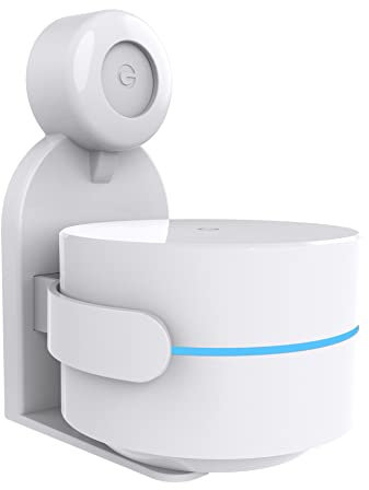 Aokicase Wall Mount for 2020 Google WiFi Google Mesh WiFi Simple and Robust Wall Mount Stand Mount for 2020 Google WiFi Holder with Cable Management, No Messy Cable (White)