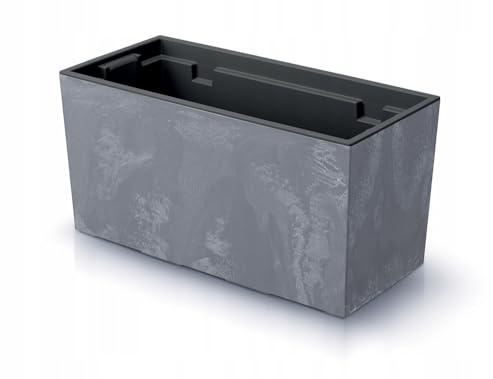 Prosperplast Jardinera für Balcón Urbi Fall Beton Effect, Abmessungen (MM) 395x185x195, Marengo