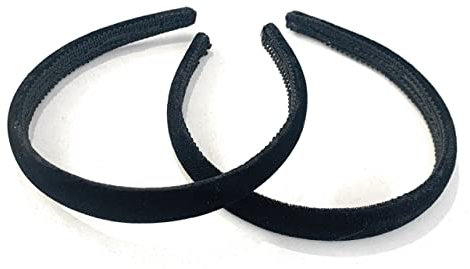 Lot de 2 serre-têtes en velours pour fille Noir