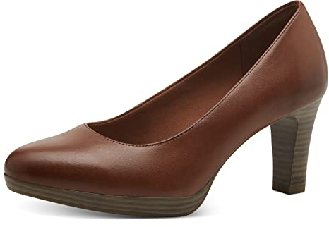 Tamaris Damen Klassische Pumps, Frauen Absatzschuhe,TOUCHit-Fußbett,stöckelschuhe,Businessschuhe,Office,elegant,Absatzschuhe,Cognac,37 EU