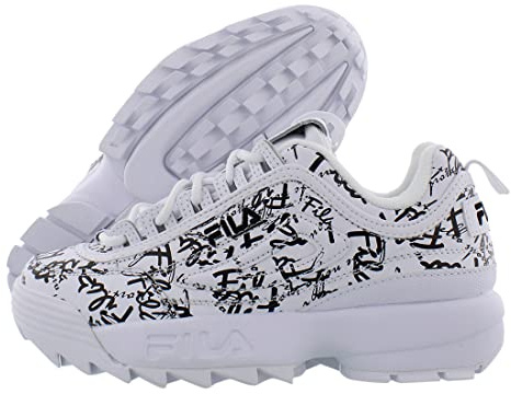 Fila Women's Disruptor Ii Premium, White Black White Multi Colored, 7