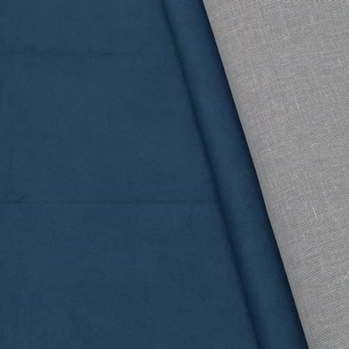 STOFFKONTOR Microfaser Polster-Möbelstoff Stoff - Meterware, Farbe Blau - geeignet für Polsterarbeiten (Hussen), Stühle, Camping, Kissen etc.