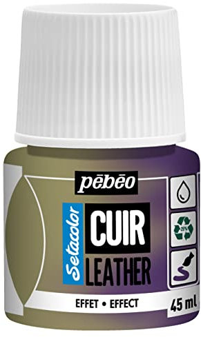 PEBEO - Setacolor Cuir - Peinture Acrylique pour Cuir et Similicuir – Personnalisation Sac, Chaussure, Sneaker- Résistance rayures, pliures, frottements - Effet Duochrome - Jaune/Violet - 45 ml