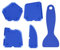 Set mit 4 Beschichtungswerkzeugen mit 1 Reinigungsrakel, Silikon-Dichtungs- und Dichtungswerkzeugen, Glaskleber-Füllset, geeignet für Küche, Boden, Türrahmen usw. (blau)