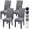Fuloon Stuhlhussen 4er Set,Universal Stretch Stuhlbezug Moderne Stuhlüberzug Elastische Abnehmbar Waschbar Bezüge für Esszimmerstühle Schwingstuhl