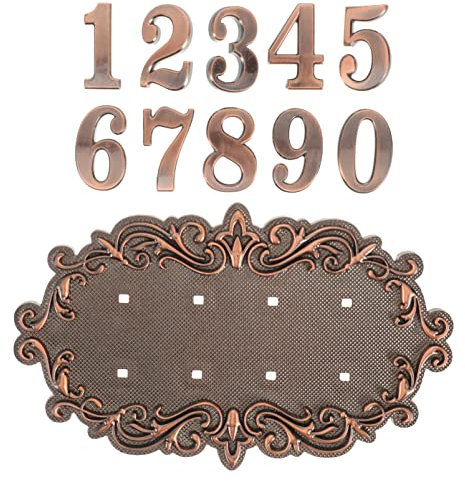 Angoily 1set Vintage Address Sign Plaque for House Numbers Model Design Weather-resistant Material for Front Door Wall of Home