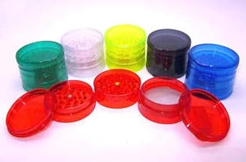 Swiss+ 5-Part Magnetic Shark Teeth Herb Grinder | Assorted Colors | Assorted Colour 60mm | Airtight Smell Proof Stash Storage | Acrylic | Sharktooth Design
