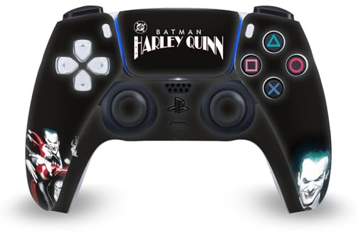 Head Case Designs sous Licence Officielle The Joker DC Comics Batman: Harley Quinn 1 Art Personnage Vinyle Plaque Frontale Autocollant De Jeu Peau Compatible avec Sony PS5 DualSense Controller