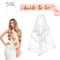 QEEROYO Junggesellenabschied Frauen, Bride to Be Schärpe und Schleier, Accessoires für Bride to Be, für Bachelorette Party und Hochzeitsfotografie, Roségold