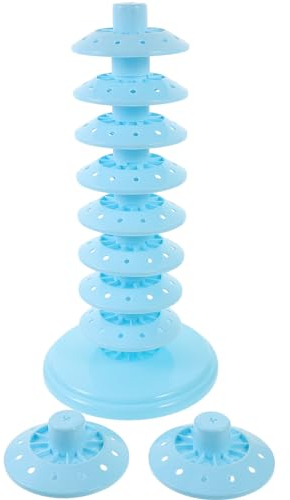DEARMAMY Cake-Pop-Ständer 10 Etagen Lutscherbaum-Halter Präsentationsständer Saugnapf Cake-Pop-Trockenständer Für Weihnachten Silvester Hochzeit Geburtstag Partys Blau