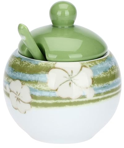 THUN - Zucchiera con cucchiaino, Oasi - Porcellana - 12cm cucchiaino: 13cm