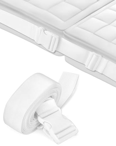 QWORK® 10 m Bettgurtverbinder, weiß, zum Verbinden von Zwei Einzelbetten