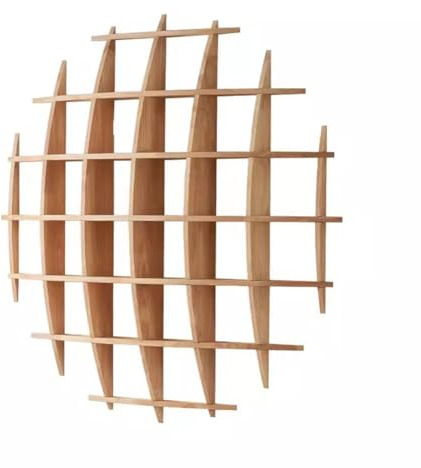 zktoermn Présentoir Mural pour Théière, Porte - Gobelet Porte - Gobelet pour Tasse À Café Décoration Murale Plateau De Thé Rack De Rangement Salle À Manger Salon (Couleur : Natural, Taille : D-120cm)